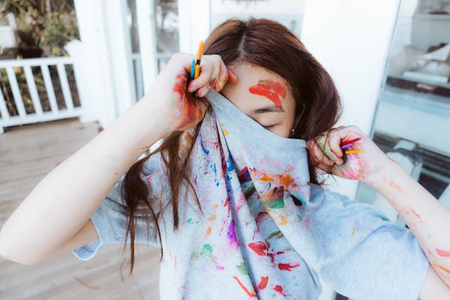 Treating stains on school uniforms